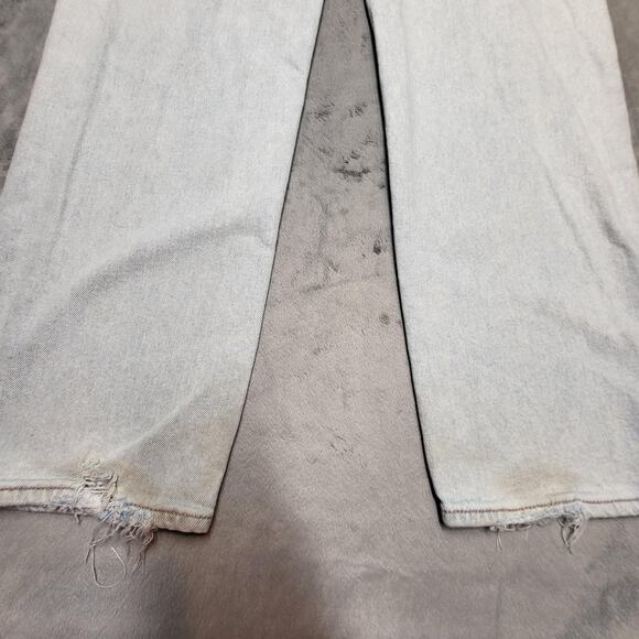 American Eagle Jeans Womens 6 Long Light Wash Highest Rise Baggy Straight - Picture 14 of 15